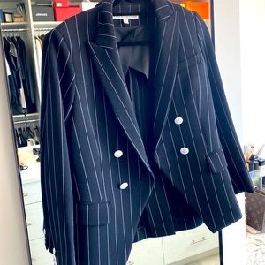 Veronica Beard Signature black pinstripe blazer size 10